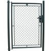 Jednokrídlová bránka PRIMA poplastovaná 1000/1000 mm | antracitová šedá RAL 7016 | výplň štvorhranné pletivo | oko 55 × 55 mm | drôt 2,7 mm
