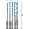 BOSCH Sada vrtákov EXPERT HEX-9 MultiConstruction, 4/5/6/6/8 mm, 5 ks 2608900585