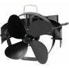 Strend Pro Ventilátor Strend Pro, krbový, s úchytom na dymovod a magnetom, poháňaný teplom, 4-lopatkový, čierny