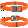 Obojok WAU DOG vodeodolný - oranžový 24-40 cm / 20 mm