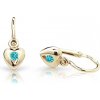 Cutie Jewellery Zlaté detské náušnice C1556-10-X-1 svetlo zelená