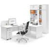 Zostava kancelárskeho nábytku MIRELLI, typ A, nadstavba, biela