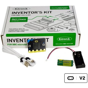 Kitronik BBC micro:bit V2 so súpravou Inventor's Kit a príslušenstvom