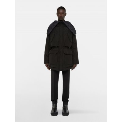 Trussardi kabát coat recycled poly WR čierna