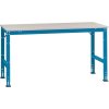 Manuflex AU6067.5007 Výsuvný pracovný stôl UNIVERSAL Standard s plastovou doskou, š xhxv = 1500 x 1000 x 760-870 mm, brilantné modrá (RAL 5007); AU6067.5007