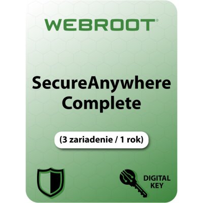 Webroot SecureAnywhere Complete 3 lic. 12 mes.