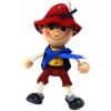 Drevená figúrka na pružinke - Pinocchio v červenom klobúku