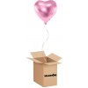 HeliumKing Balónový box - Srdce svetloružové 45 cm