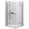 CERANO - Sprchovací kút Marino Duo Ľ/P - 6 mm - čierna matná, transparentné sklo - 120x110x190 cm - pántový