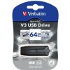 Verbatim USB flash disk, USB 3.0, 64GB, V3, Store N Go, čierny, 49174, USB A, s výsuvným konektorom