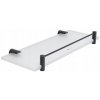 Nimco Bormo čierna polica do kúpeľne sklenená mat 30 cm BRC 11091BX-30-90