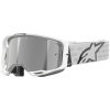 Brýle VISION 8 CORP, ALPINESTARS (bílá, zrcadlové stříbrné plexi) 2025