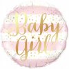Balón fóliový Baby Girl ružový 45cm 1ks