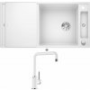 Blanco AXIA III XL 6 S biela + sklenená krájacia doska 523514 + Blanco MILI biela 523107