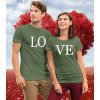 Tričká pre páry LOVE Tričko pánske - veľkosť: XXXL, Tričko dámske - veľkosť: XL, Tričko pre páry - farba: Čierna