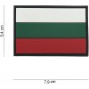 Gumová nášivka 101 Inc vlajka Bulharsko - farebná