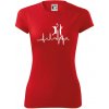 EKG volejbalistky - Dámske Fantasy športové (dresovina) - XL ( Červená )