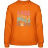 AWDis Sweat Mikina - Nápis - Menej ľudí viac psov - Orange Crush - XS - Dámske