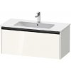 Duravit Ketho.2 - Umývadlová skrinka, 44x101x48 cm, 1 zásuvka, lesklá biela K25064022220000