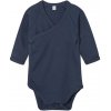 Babybugz Detské zavinovacie body s dlhými rukávmi Kimono - Námornícka modrá | 3-6 mesiacov