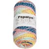 BELLATEX Priadza Papatya Cotton Blend batik 100 g, 1003 biela, oranžová, ružová