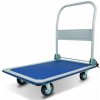 Skladateľný prepravný vozík, nosnosť 150 kg, modrý biely