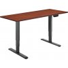 AlzaErgo Table ET1 NewGen čierny + doska TTE-03 160 × 80 cm, lamino gaštan
