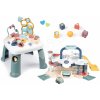 Set didaktický stolík Activity Table Little a garáž s automývačkou Smoby a heliportom s autíčkom