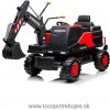 Beneo Elektrický Báger Volvo Excavator 12V s podkopovou lyžicou, červený