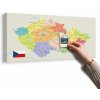 Obraz na korku štýlová mapa Česka s vlajkou