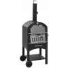 Venkovní pec na pizzu na dřevěné uhlí s kamenem Černý 44279