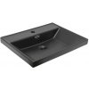 Nábytkové umývadlo SAT B-Way 61x46,5 cm čierne otvor pre batériu uprostred SATBW6046BKM