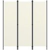 vidaXL s 3 panelmi krémovo biely 150x180 cm