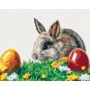 Maľovanie podľa čísel Králik a veľkonočné vajíčka, 80x100 cm, bez rámu a bez vypnutia plátna (6055712)
