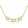 Linda's Jewelry Strieborný náhrdelník Päť Sŕdc Ag 925/1000 INH209 +Darčeková krabička zdarma