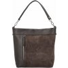 Dámska kožená kabelka do ruky tmavo hnedá - Delami Vera Pelle Aneli hnedá