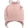 RDX Dievčenská zaväzovacia čiapka s mašličkou Puntík Staroružová Veľ. 1