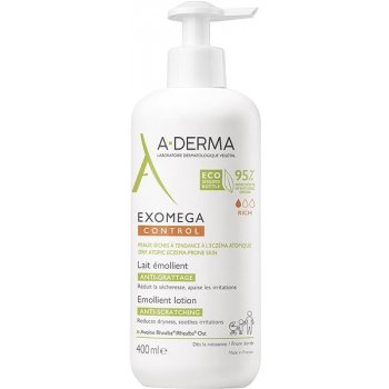 A-Derma Exomega zvláčňujúce telové mlieko pre veľmi suchú citlivú a atopickú pokožku 400 ml