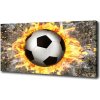 Foto obraz na plátne Horiacá futbalová lopta 100x50 cm