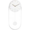 Dizajnové kyvadlové nástenné hodiny 5822WH Karlsson 50cm