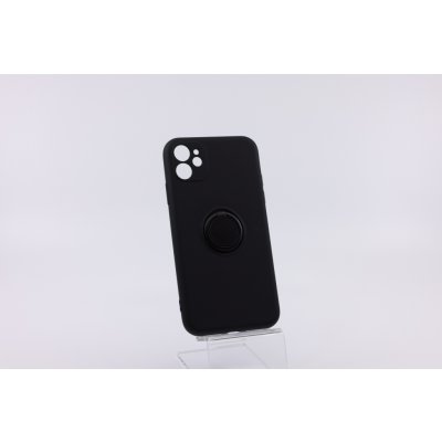 Púzdro Bomba Mäkké silikónové s krúžkom iPhone - čierne iPhone 11 P006/IPHONE 11 čierme