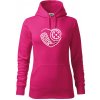 Florbal love - Mikina dámská Cape s kapucí - XS ( Purpurová )