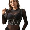 Subblime - Corset Harness With Chaindetail One Size