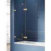 New Trendy Avexa Gold vaňová zástena 100 cm dvojdielny zlatá brúsené/číre sklo EXK-2010