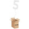 HeliumKing Balónový box - Narodeninové číslo 5 biely 86 cm
