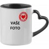 HRNČEK S FOTKOU FAREBNÝ uško srdce RÁMIK SRDCE PEČAŤ 350 ML FOTOpošta Farba: Čierny