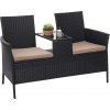 Design-Shop E24 132cm Čierna sedáky krémová