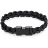 Calvin Klein Moderný pánsky náramok z čiernej kože Industrial Hardware 35000568