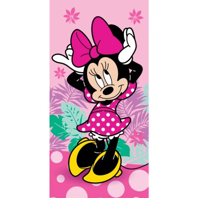 Jerry Fabrics Detská plážová osuška Minnie Mouse Pretty in Pink