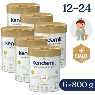 6x KENDAMIL Mlieko batoľacie Premium 3 HMO+ (800 g) 12m+ VP-F176219
